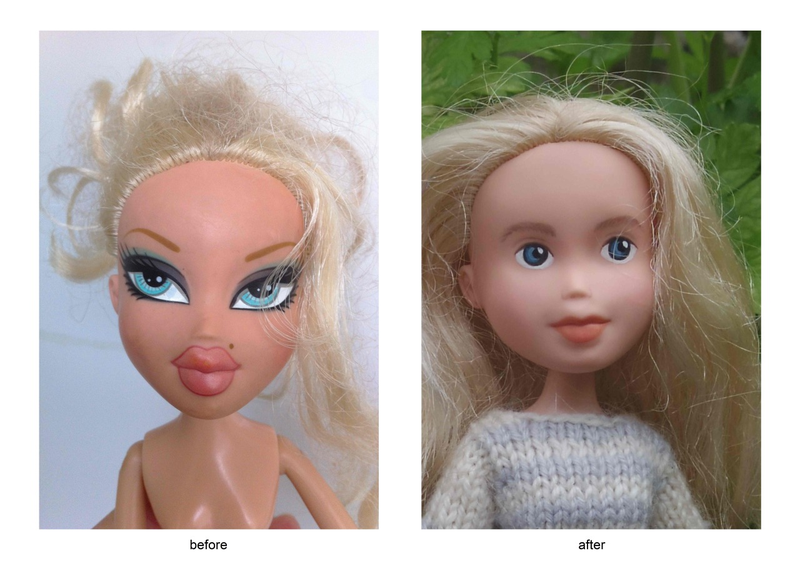 Illustration for article titled Sexy Bratz Dolls Get Gentle Make-Unders Courtesy of Tasmanian Artist